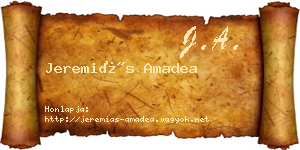 Jeremiás Amadea névjegykártya
