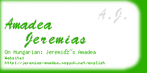 amadea jeremias business card